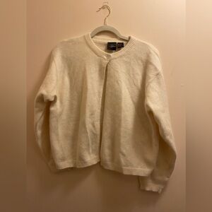 B Moss Tailor Cream Angora Sweater